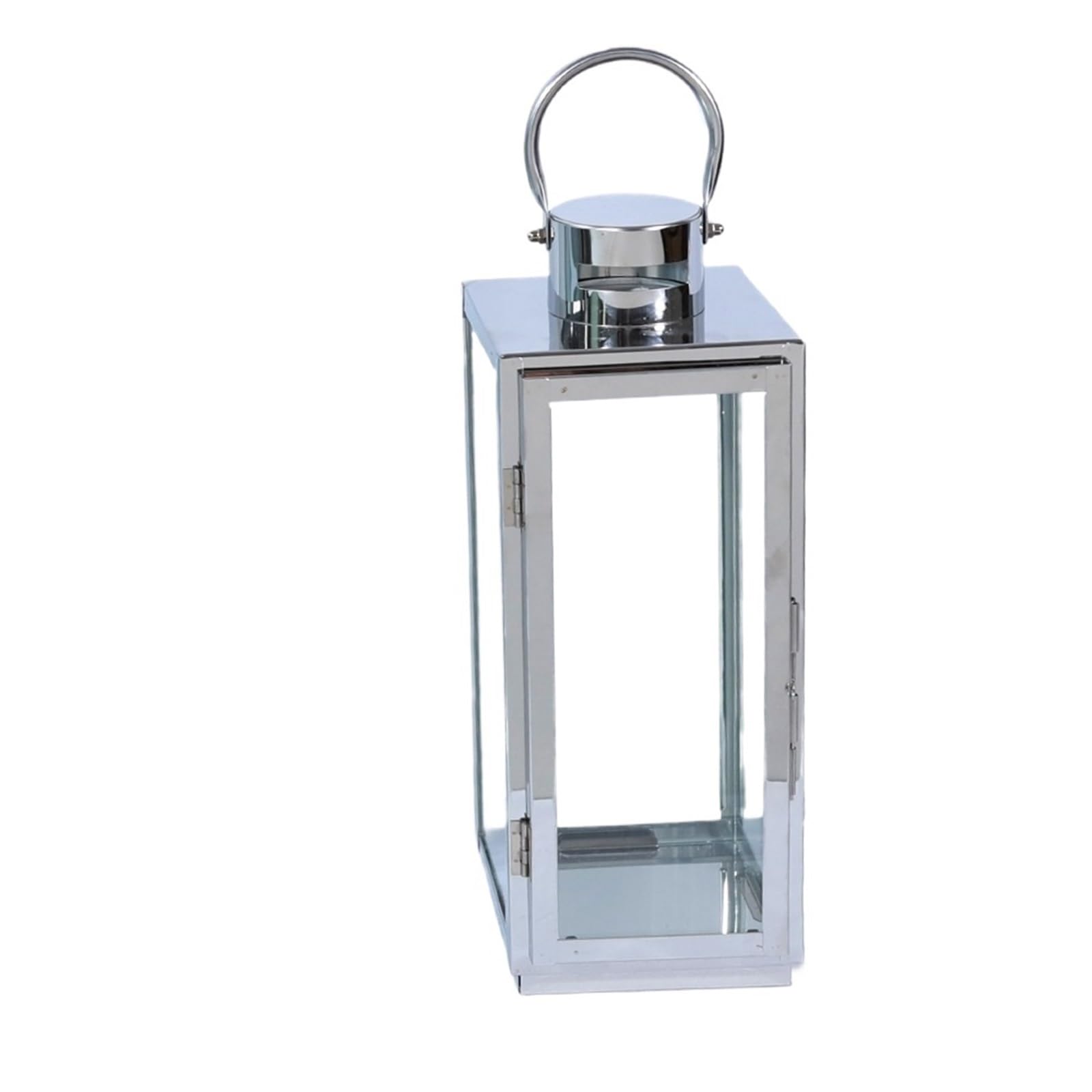Decorative Lanterns Windproof Stainless Steel Candle Holder,Lantern,Hurricane Candleholder, Stand,Wind Lamp, Candlestick,Wedding Centerpieces(A21 17x16x41cm)