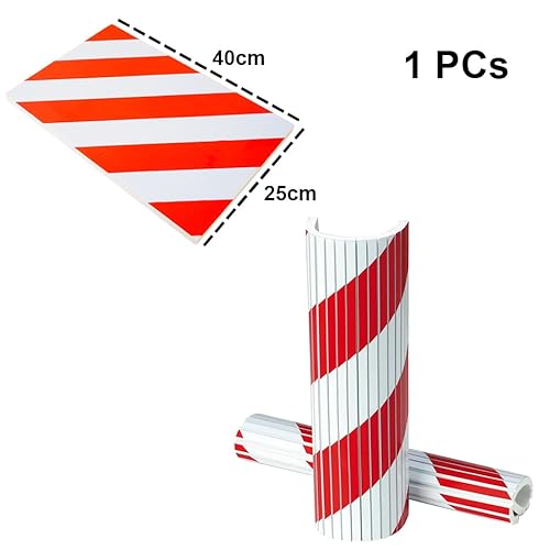 Caspo Global | Tiras de Espuma Adhesivas Adaptables, para Cualquier Tipo de Esquina y columnas Redondas, 40x25x2 cm, 1 Pieza (Rojo y Blanco) Cover