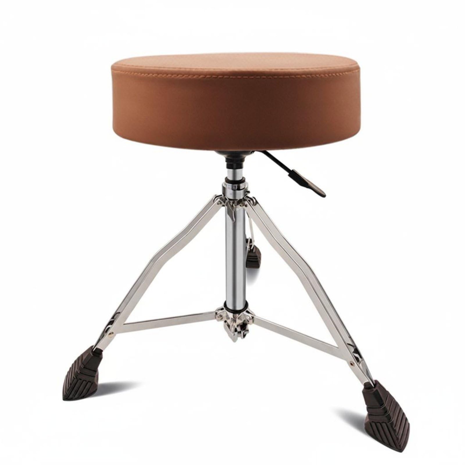 Milageto Asiento de Batería Ajustable Trono de, Naranja, Taburete De Batería De Superficie Redonda Grande con Ajuste De Presión De Aire