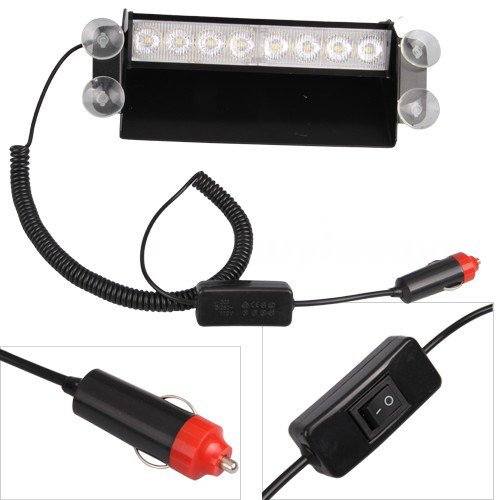 Preisvergleich Produktbild hongfei 8 LED Blitzlichtleiste Notfallwarnung flasg Lichter 12V Feuerwagen-Plattformwagen-Armaturenbr... für Rettungswagen