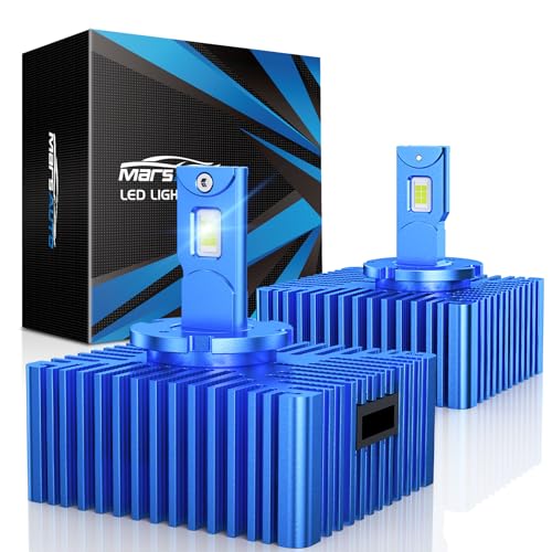Marsauto D5S D5R HID Bulbs,6000K Cold White for HID Assembly, Plug and Play, Pack of 2