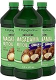 Macadamia Nut Oil 3 Bottles x 16 fl oz Cold Pressed 100% Pure