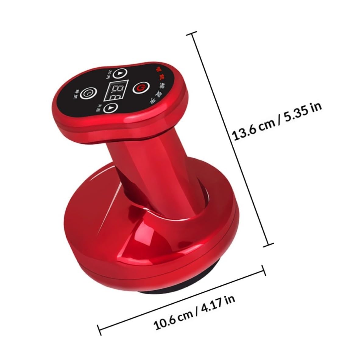 Homoyoyo Dispositivo Elettrico per Massaggio Guasha Funzione Drenante Anticellulite e Rilassante, in Abs Rosso per Automassaggio Muscolare e Trattamento Corpo
