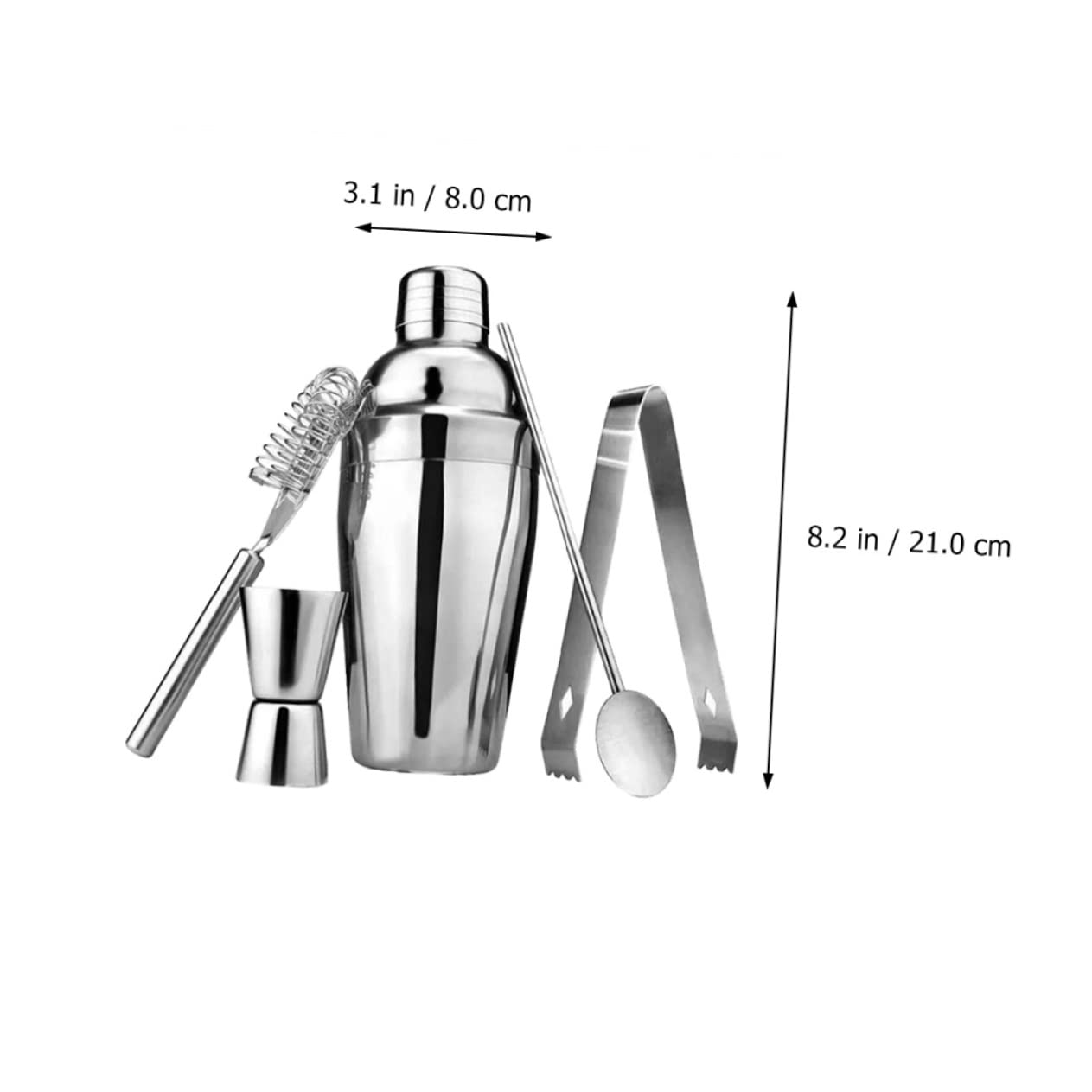 5piezas Coctelera De Acero Inoxidable Accesorios para Coctelería Medidor De Profesional Suministros para Bebidas para Barra para Bebidas