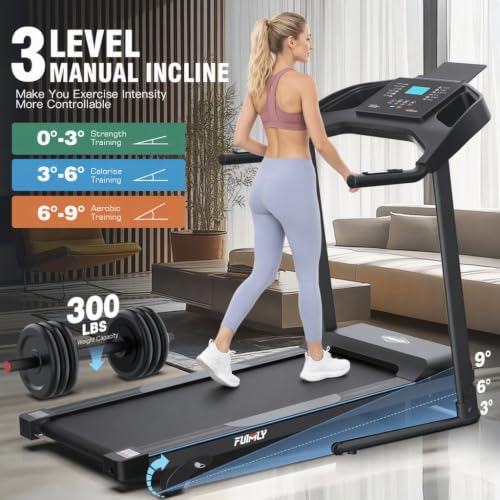 FUNMILY Folding Treadmill with Incline, 400lbs Capacity Treadmills for Home - image 5