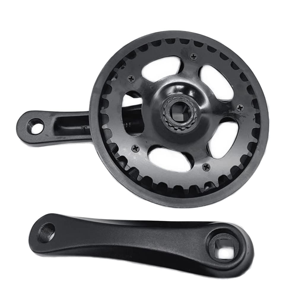 1 set di pedivelle per bicicletta a velocità singola guarnitura 32T pieghevole per bicicletta elettrica Set di manovella per bicicletta in lega di alluminio 127 MM copertura accessori per bici