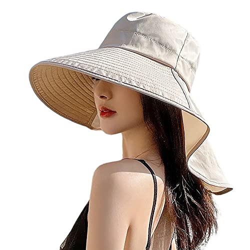 Sombrero de verano para mujer con ala ancha y protección UV miniatura 1