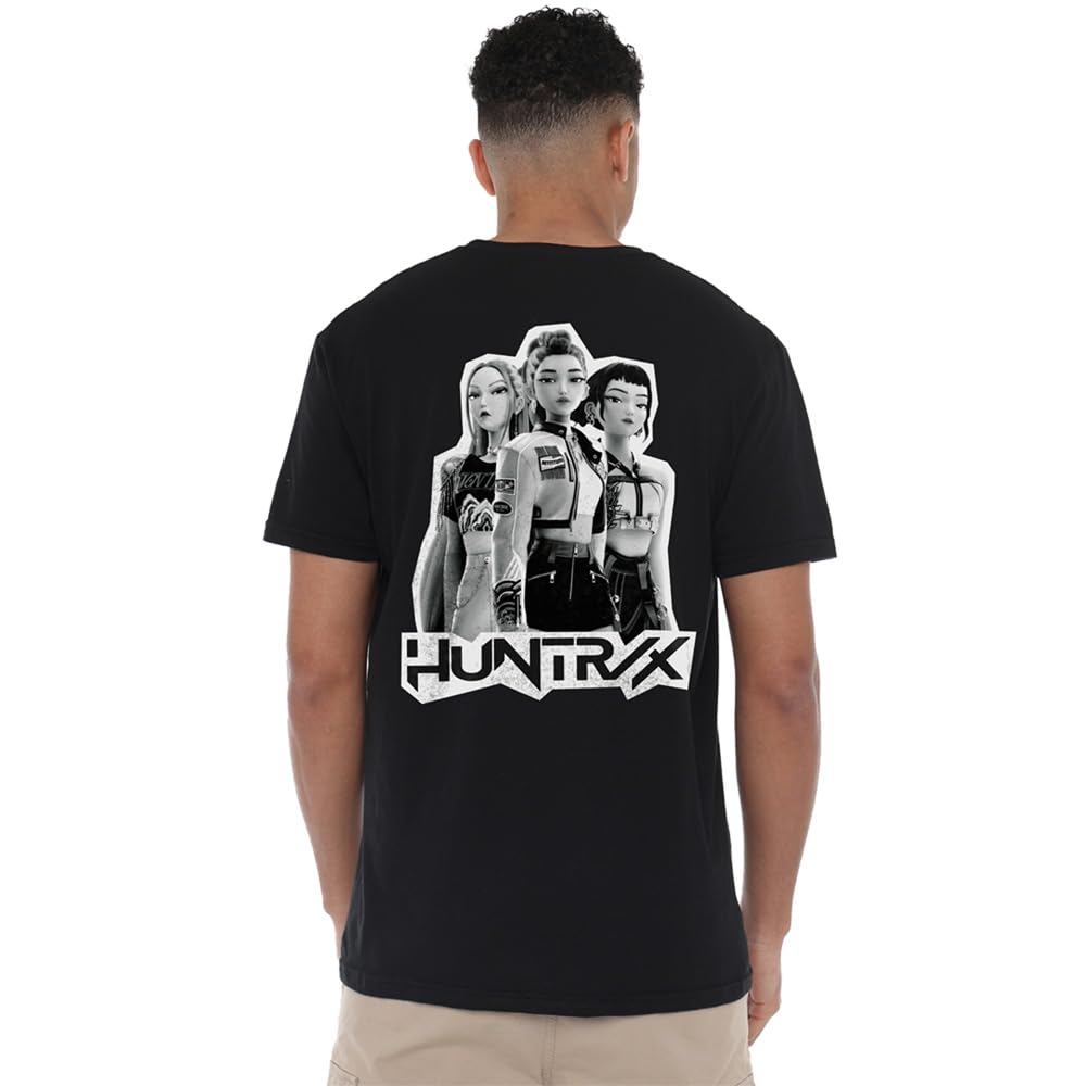 Kpop Demon Hunters Scrapbook Logo Front Back Unisex T Shirt, Black, XX-Large