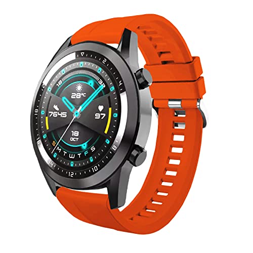Image of ACM Watch Strap 20mm compatible with Compaq Q Watch Smartwatch | Silicone Belt Classic Band