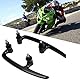 Beifahrer Haltegriff, CNC Aluminium Motorrad Motorrad Sozius Beifahrer Haltegriff Lenker Rücksitzschienen Griffsatz für Z650 17-18(Schwarz)
