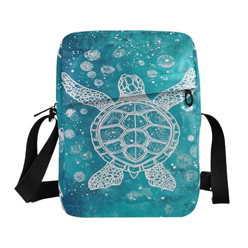 Summer Turtle Bubbles mens messenger bag crossbody mens shoulder bag Woman Shoulder Handbags Adjustable Strap for Shopping Travel