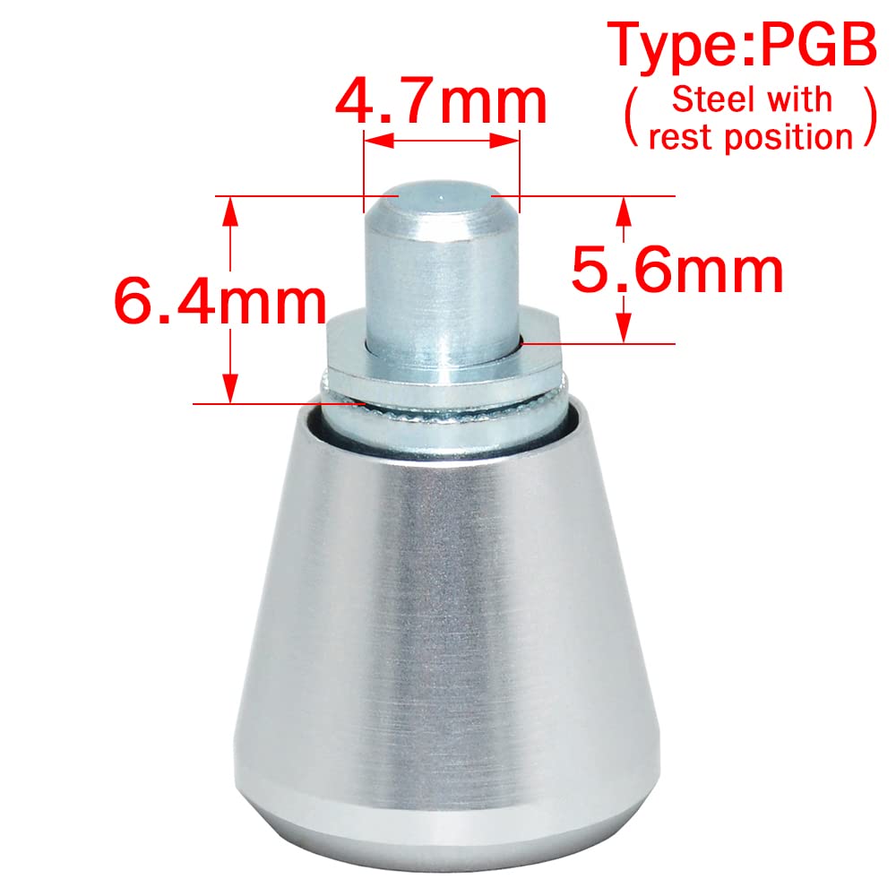 AUZHU- PGB - Metric- Steel Galvanised Indexing plungers Locking plungers with Rest Position Spring plungers Locating plungers Dowels Positioning Elements Wheel Bolts Size: B4.7 mm - S 6.4 mm