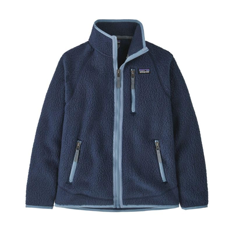 Patagonia Jungen K's Retro Pile JKT top, New Navy w/Light Plume Grey, S