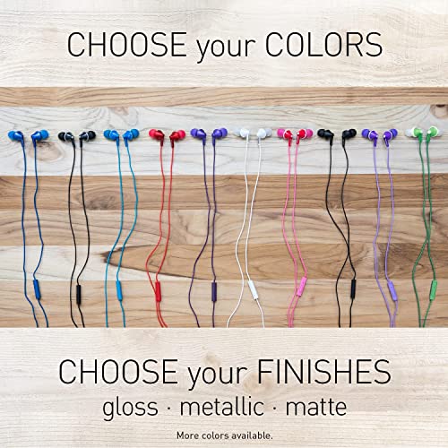 Image of PANASONIC ErgoFit Earbud Headphones with Microphone and Call Controller Compatible with iPhone, Android and BlackBerry - RP-TCM125-KB - in-Ear (Matte Black /Red), S /M /L Included