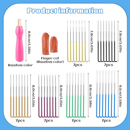image for Mayboos 42 Pcs Needle Felting Needles,Wool Felting Supplies with 3 Typ