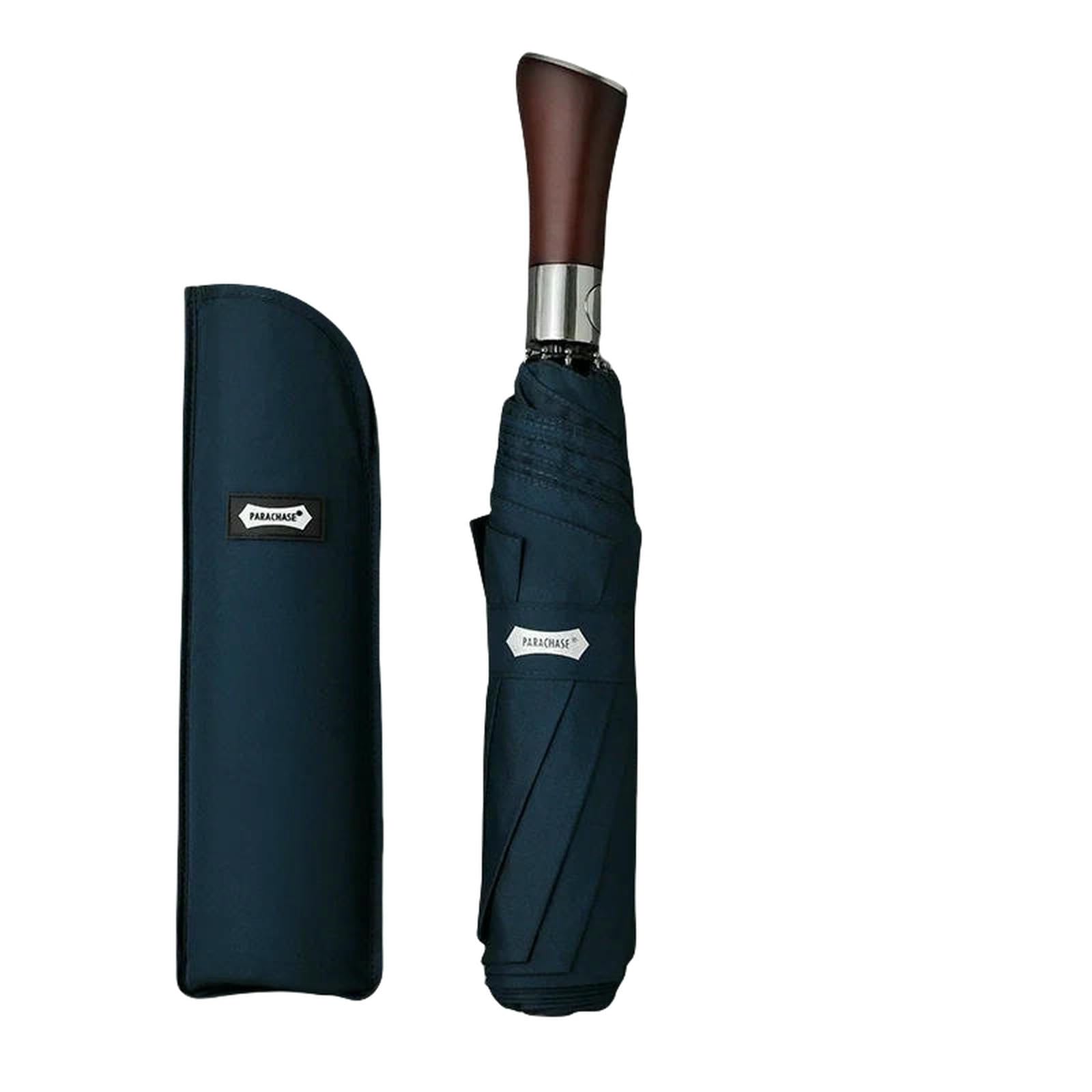 Qdltgbd Men's A Umbrell Windproof Large 8 Ribs Fully Utomatic Heavy Rain Outdoor Wooden Folding Umbrellas Compact Parasol