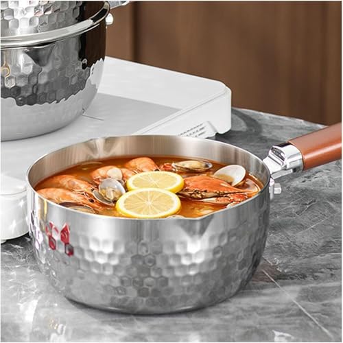 Olla de cocina japonesa de inducción con mango de madera para leche y sopa 8