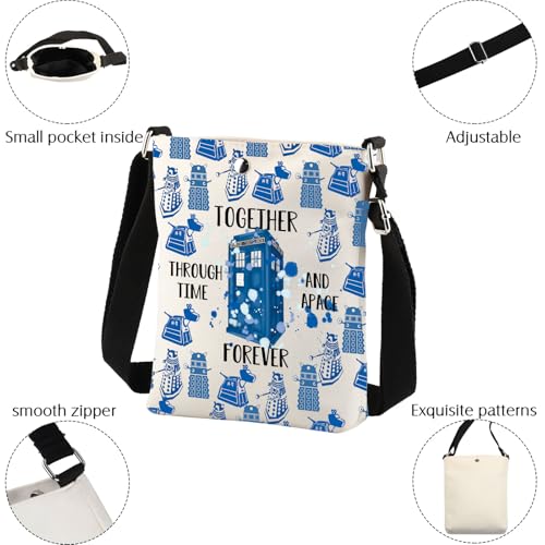 Doctor Crossbody Bag Doctor Movie Fans Gift Doctor TV Show Gifts Police Box Gift Together Forever Through Time And Space Handbag2