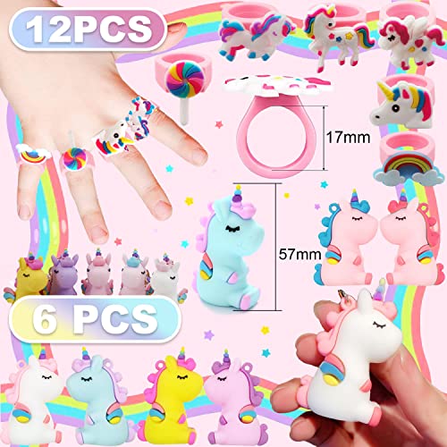 104 Pièces Anniversaire Licorne Jouet Kit Fête, Pinata Licorne, Fille Cadeau D'anniversaire, Licorne Bagues Bracelets… - Image 6