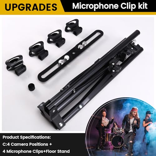 Base de barra Jnchdghwa con clip de alta sujeción para soporte de micrófono 2