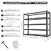 Darubtes Shalve Heavy Duty Storage Rack Black Steel 5-Tier Industrial Shelving Unit with Double Layer Support Wire Mesh Shelves Garage Organization System 3250LBS 72
