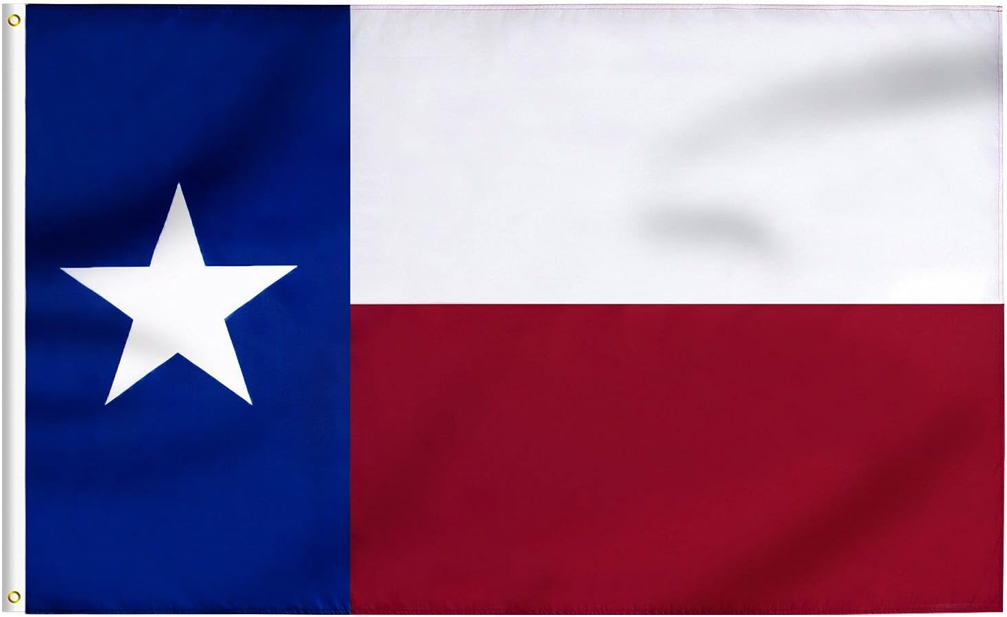 Texas Flag TX State Flag 5x8 FT, Lone Star Flag with Print Vivid Color and UV Fade Resistant, Canvas Header and Double Stitched,Light-weighted Flags with Brass Grommets（Single Layer)