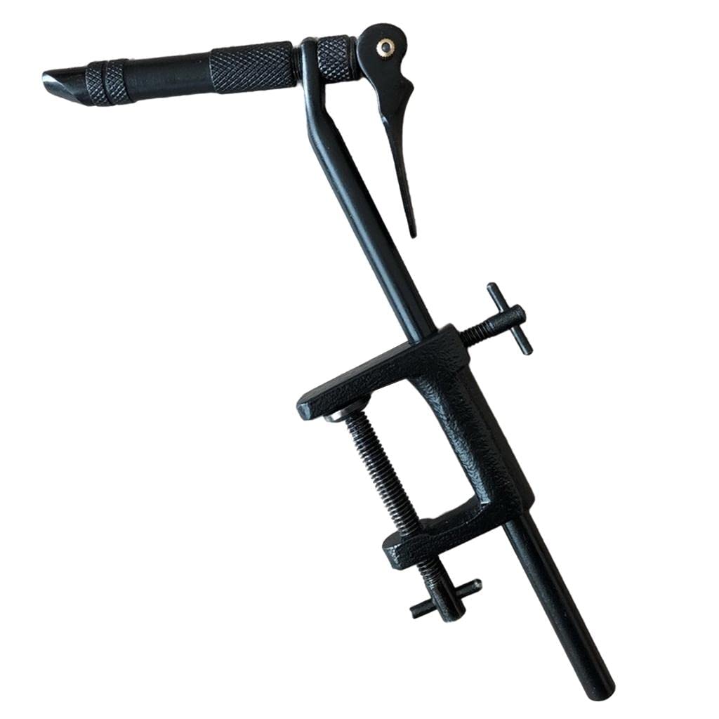 CALANDIS Stainless Steel Mini Fly Tying Vise C-Clamp Rotary Vice Tier for Tying Flies