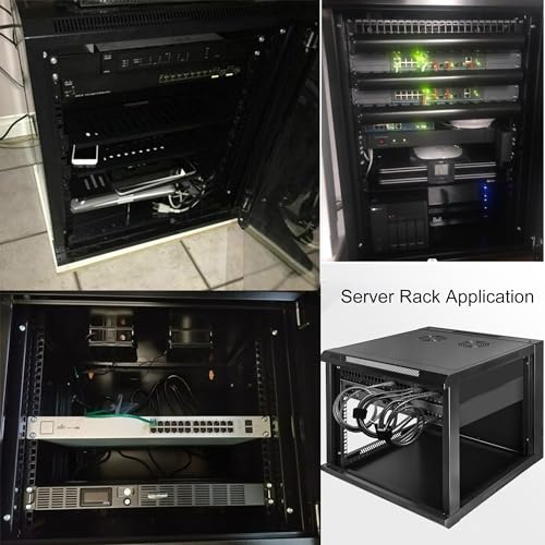 PrimeCables 6U Server Rack, Wall Mount Network Server Cabinet Rack, Glass Door, 2 AC Powered Ventilation Fans with Hardware Including - Image 3
