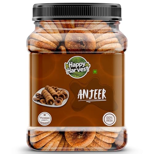 Image of HAPPY HARVEST Premium Dried Anjeer /Figs 1kg| Afghani Anjeer | Low in Fat Healthy Snack | Rich in Vitamins & Dietary Fiber | Natural Energy Booster | Ideal for Daily Snacking & Baking