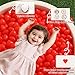 TRENDPLAY Heart Ball Pit Balls Shape - Non-Toxic Plastic Ball for Tent, Playpen, Party Water Play, 2.36in, 100 pcs, red
