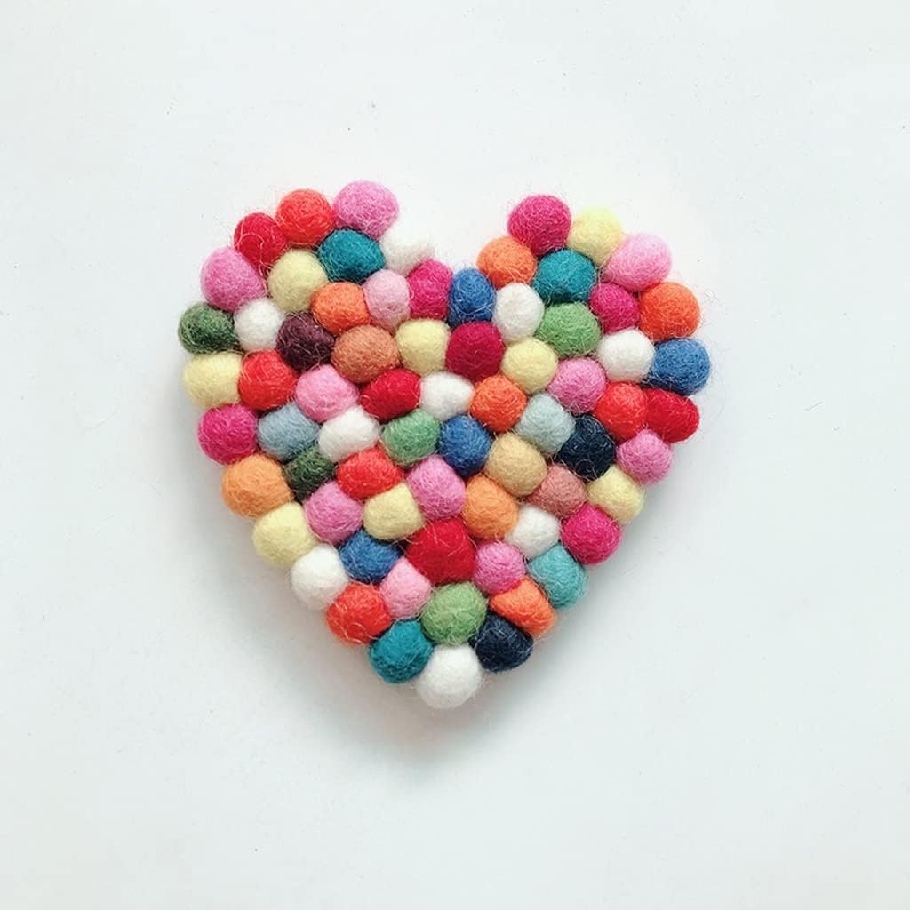 Handmade Felt Pot Holder Coaster Cup Drink Pad Ins Home Dining Room Decor Table Protection Decoration(E)