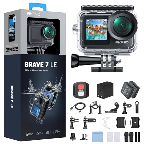 AKASO Brave 7 LE Cámara Deportiva WiFi 4K 20MP, Cámara de Acción...