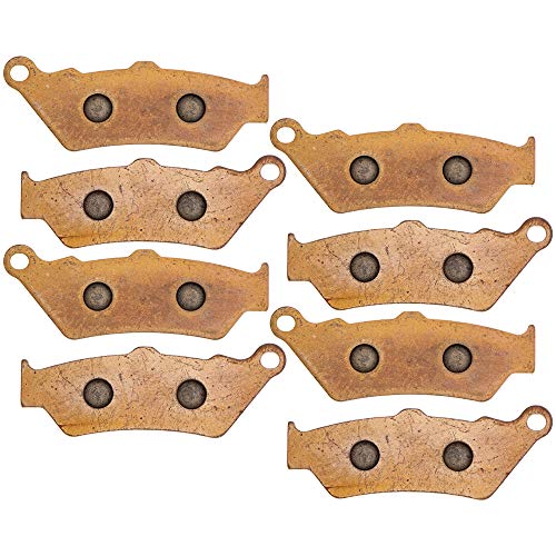 Image of NICHE Front Rear Brake Pad Set for Harley-Davidson 41300169 Ceramic 4 Pack | Harley-Davidson /BMW, Fits 2016-2019 Street 500 XG500; 1996-1997 F650ST; 2018 K1600 Bagger; 1998-2000 F650; 1999-2012 F650GS