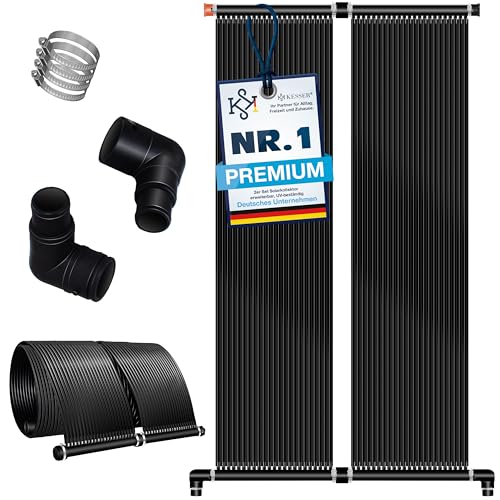 KESSER® Solarkollektor Poolheizung 300x70 cm, Pool Zubehör, Wärmepumpe Pool, Solar Poolheizer für Pools bis 12.000L, Pool Solarheizung erweiterbar, UV-beständiger Kunststoff, Schwimmbad Solarheizung