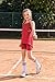 Arshiner Girls Two Piece Outfits Fashion Clothes Cheerleading Split Tank Tops and Biker Shorts Kids Activewear Red 9-10Y