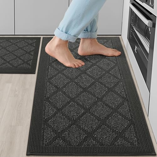 Cosy Homeer Kitchen Mats, Non-Slip 2-Pc Rugs 20x32 + 20x48