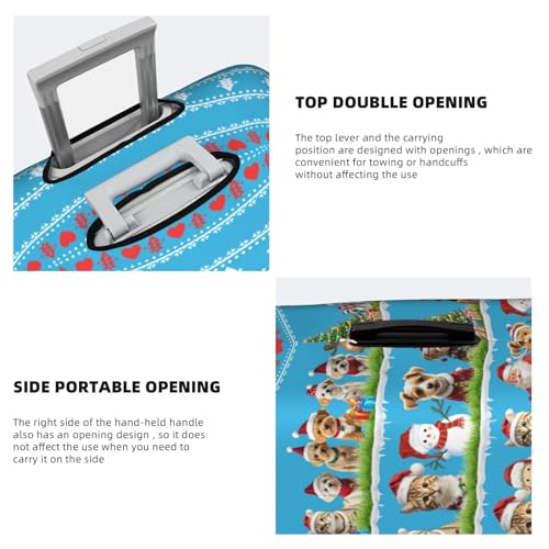 Travel Luggage Cover Christmas Tree Santa Snowman Dog Cat Gift Fashion Washable Baggage Suitcase Protector Fit For Luggage Large4