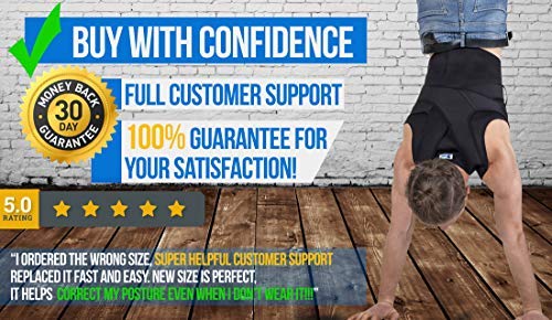 Full Back Brace Posture Corrector for Men and Women - Upper and Lower Back Support - Adjustable Support Brace - Improve Posture - Provide Pain Relief for Neck, Back, Shoulders - 3XL (40"- 48" Waist) - Thumbnail 2