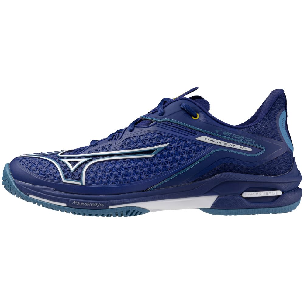 Mizuno Wave Exceed Tour 6 AC Tennis Shoes, blue/white, 5.5 US