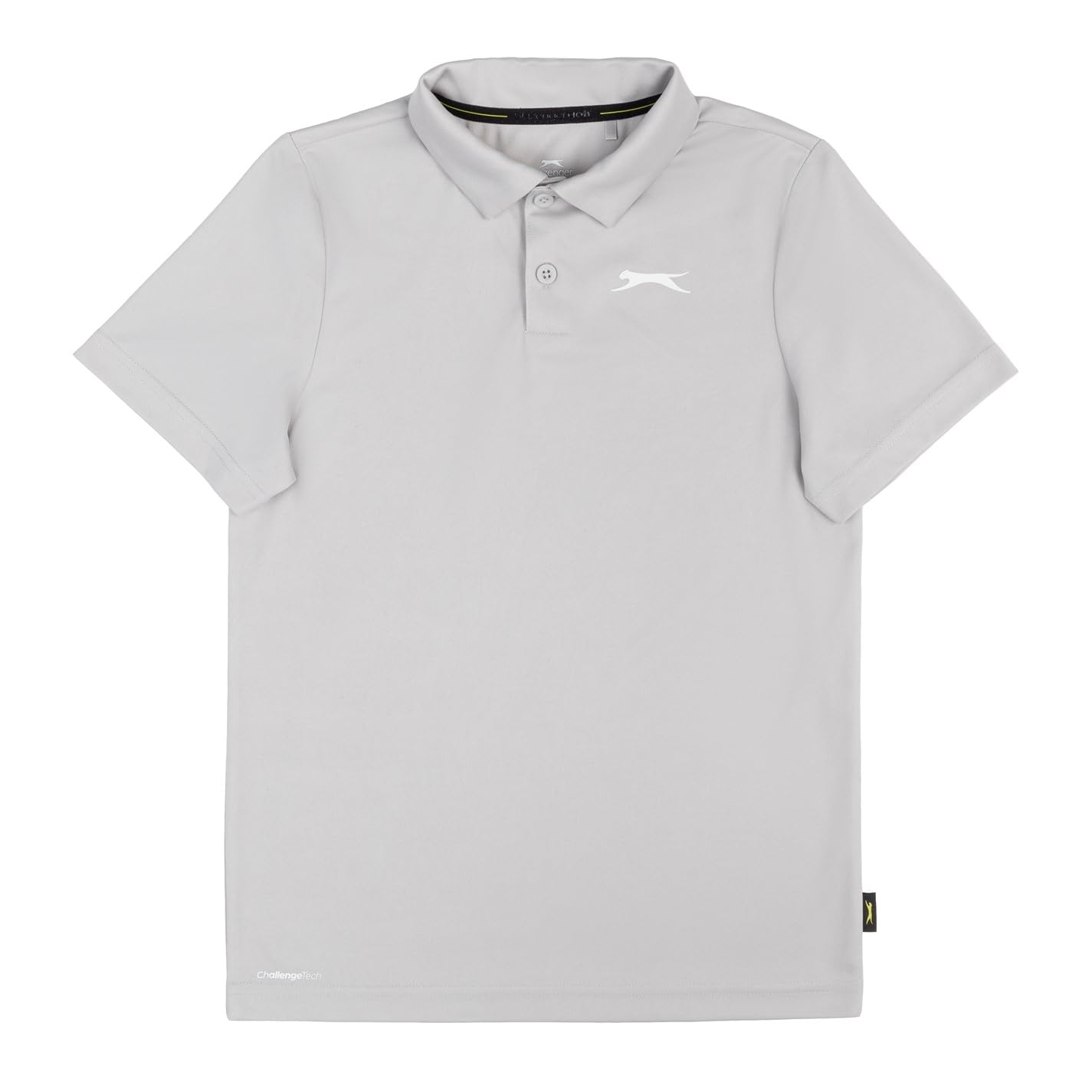 Slazenger Men's Grey Solid Polo Shirt Kids 13 Years