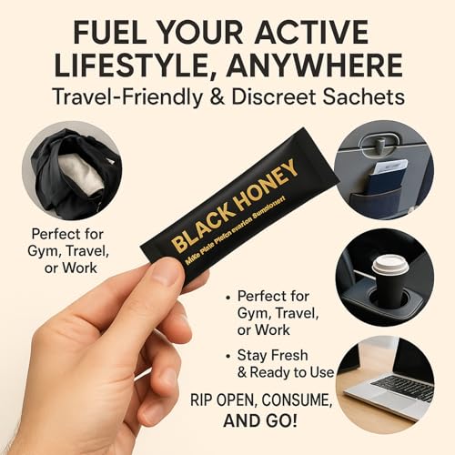 Sticks de miel negra natural y energética, caja de 10 miniatura 4