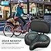 Bike Seat with Backrest, Oversized Bicycle Seat with Back, Men Women Comfort Bike Saddle, Extra Wide Comfortable Electric Tricycle Exercise Cruiser Stationary Bike Seat with Back