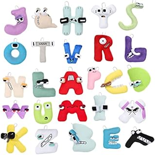 Lifemaison 26pcs Alphabet Lore Plush, Cartoon Characters, 20cm Plushies Toy from Alphabet Lore for Fans Gift, Cute Stuffed Pillow Doll for Kids and Adults