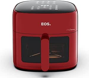 Fritadeira Sem Óleo Air Fryer Eos Chef Gourmet 6.2 Litros Compacta Digital Vermelho Eaf60v 110v