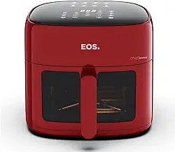 Fritadeira Sem Óleo Air Fryer Eos Chef Gourmet 6.2 Litros Compacta Digital Vermelho Eaf60v 220v