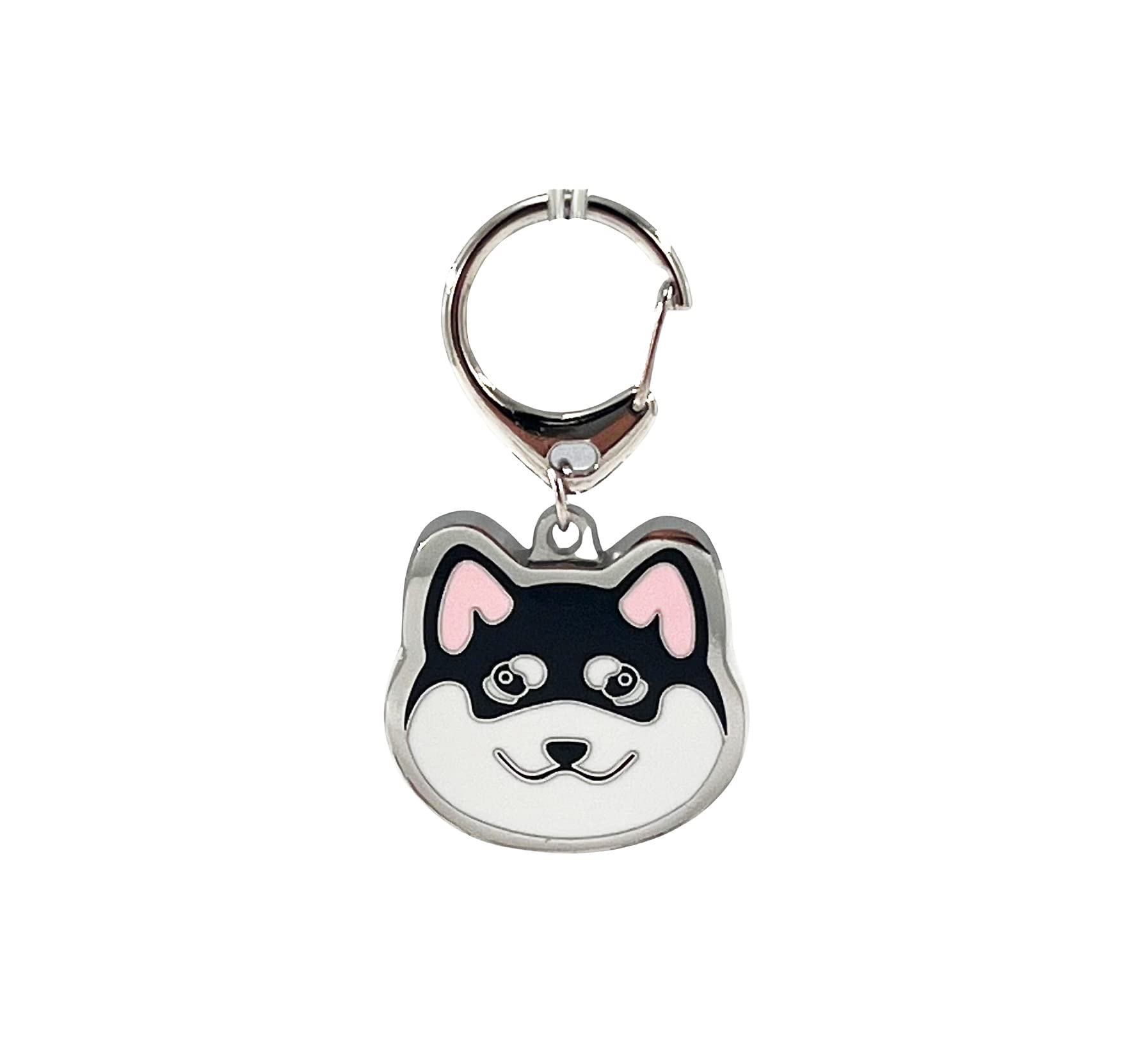 BECHANMIG Cute Puppy Dog Keychain,Charm Pet Pendant Accessories,Dog Pattern Bag Pendant Decoration for Dog Lover_Black Alaskan Malamute