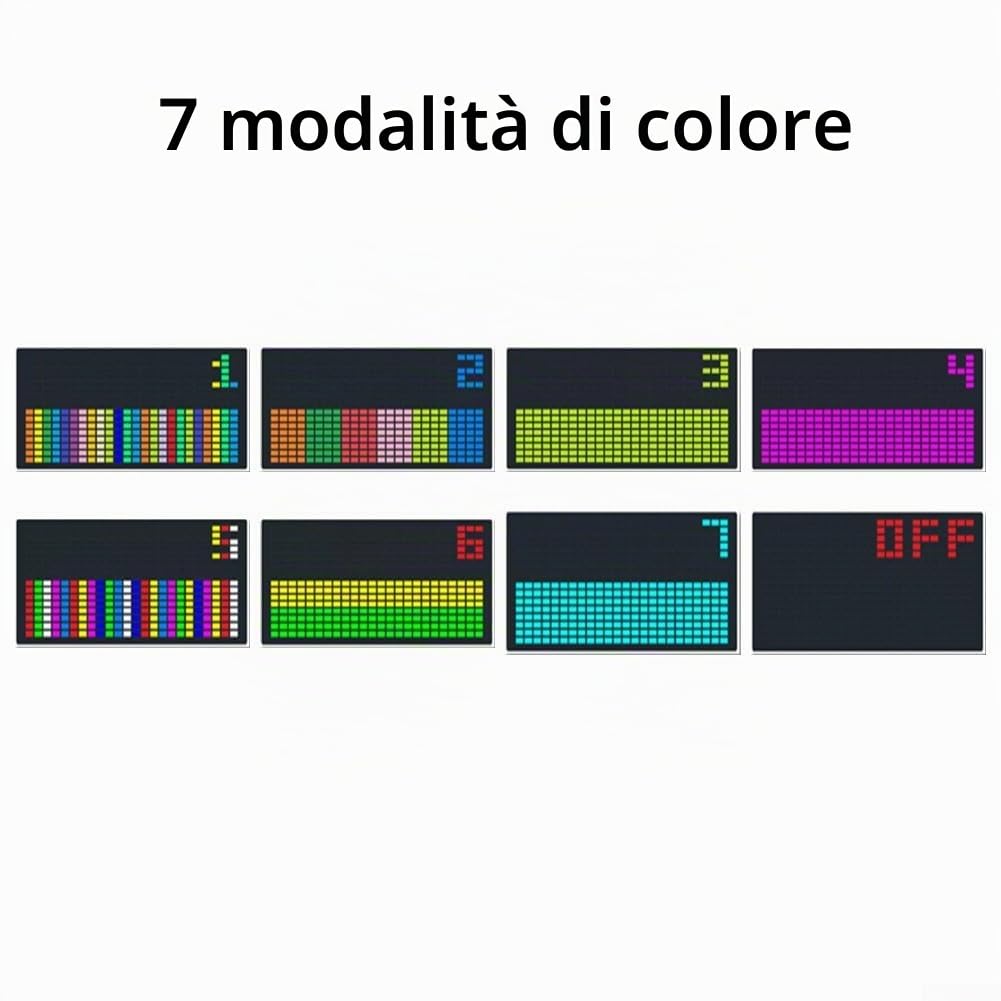 Indicatore di spettro musicale, display a LED a colori, analizzatore di spettro musicale VU Meter RGB Display del livello audio Amp scheda lifier con cavo audio USB