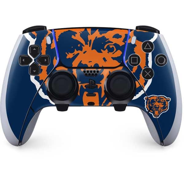 Skinit Decal Gaming Skin Compatible with PS5 DualSense Edge Pro Controller - Officially Licensed NFL Chicago Bears Retro Logo Design