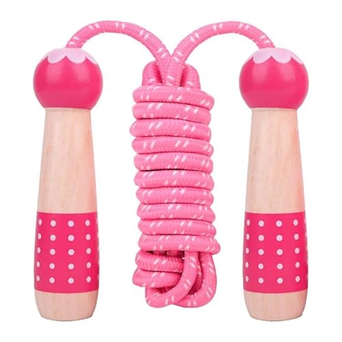 XIMUHO Springseil Kinder, 260cm Verstellbare Seilspringen Fitness Kinder mit Baumwollseil Rope Skipping Seil Kids für Jungen und Mädchen (pink) XIMUHO Springseil Kinder, 260cm Verstellbare Seilspringen Fitness Kinder mit Baumwollseil Rope Skipping Seil Kids für Jungen und Mädchen (pink)