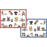 Caspari Entertaining Dogs Assorted Blank Notecards, Box of 8